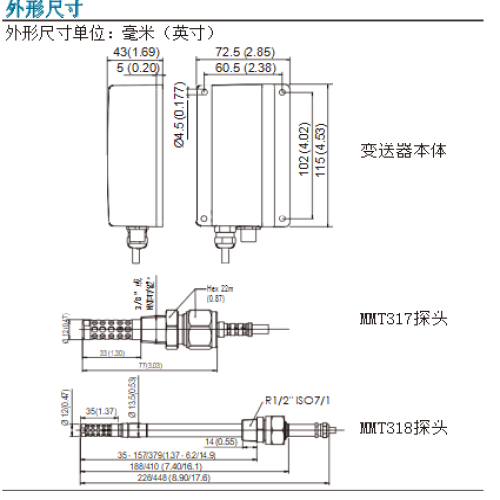 MMT310系列油中水微量水分与温度变送器
