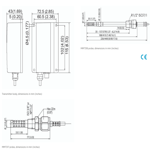MMT310系列油中水微量水分与温度变送器